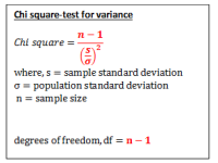 Chi Square Test of Variance (Test Statistic)