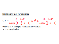 Chi Square Test of Variance (Confidence Interval)