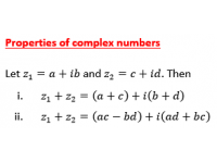 Complex Number Properties