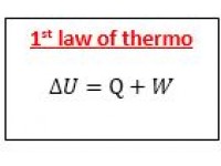 1st law of thermo