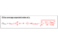 Confidence Interval (Regression Equation)