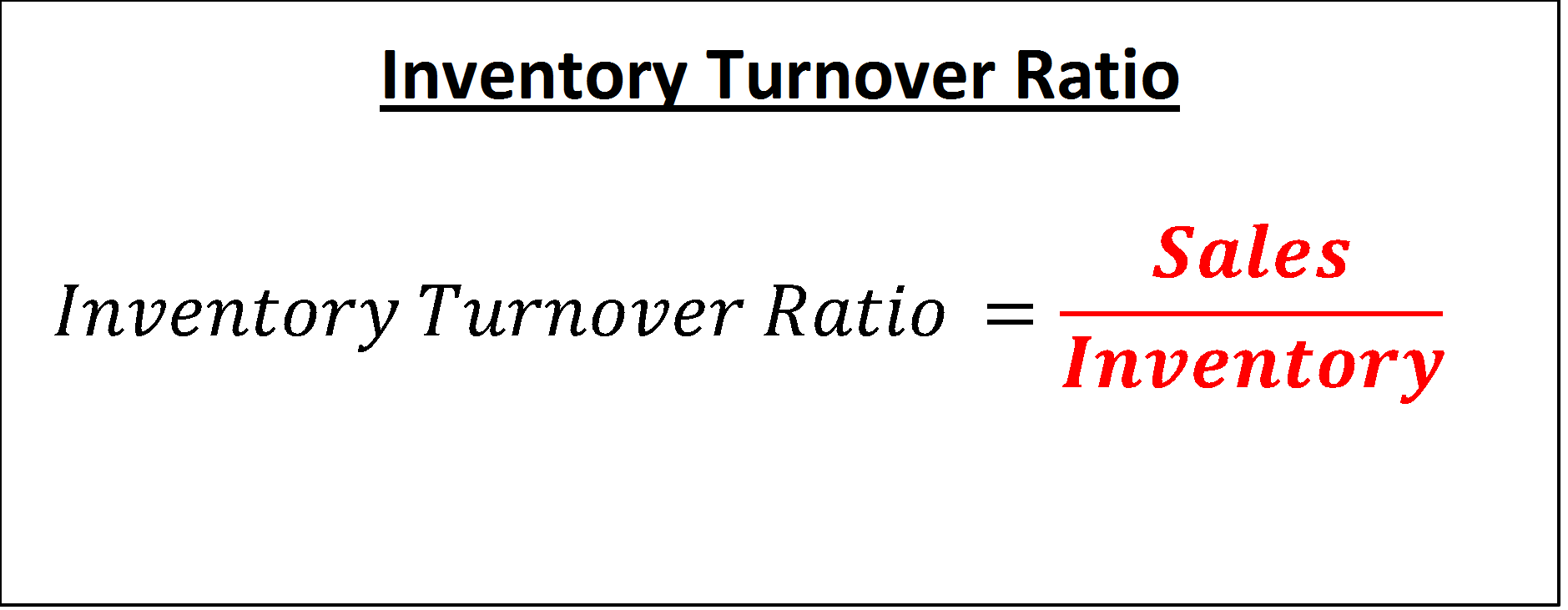 inventory turnover formula